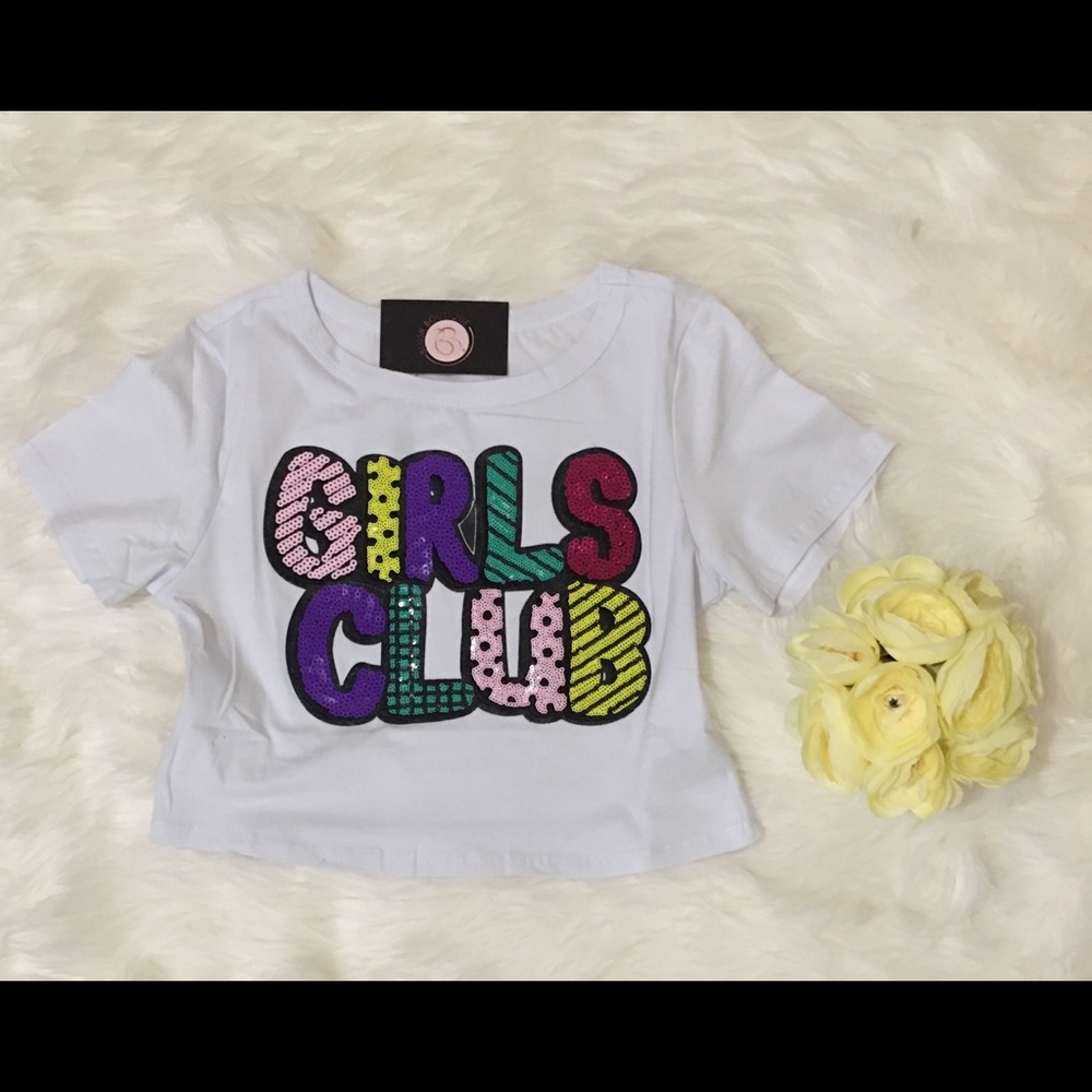 Girls club crop top